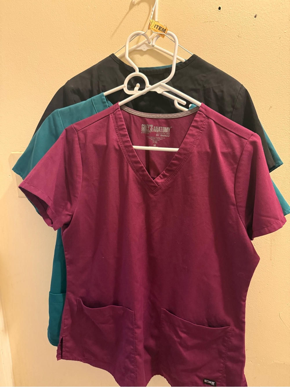Grey's Anatomy women SCRUBS Set of 4  in Teal, Navy & Plum